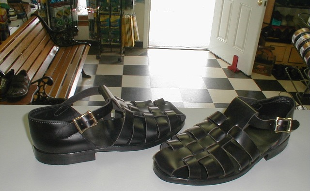 Work boot resoled by Village Shoe Service