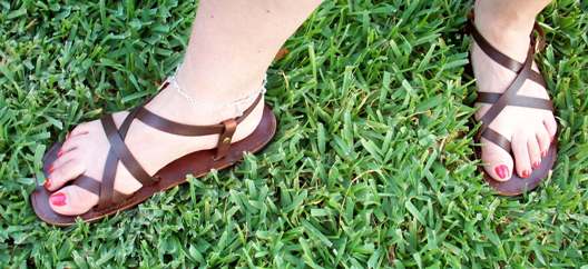 Simple Flip Flop Thong Sandal — hand-crafted sandal by Larry Schupbach, Village Shoe Service