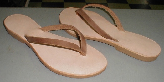 In Progress — hand-crafted sandal by Larry Schupbach, Village Shoe Service