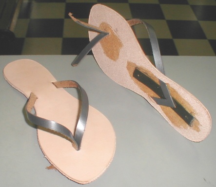 Custom leather sandal — hand-crafted by Larry Schupbach, Village Shoe Service