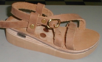 Custom leather sandal — hand-crafted by Larry Schupbach, Village Shoe Service
